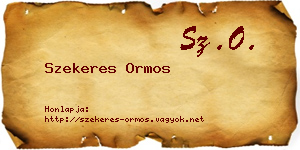 Szekeres Ormos névjegykártya